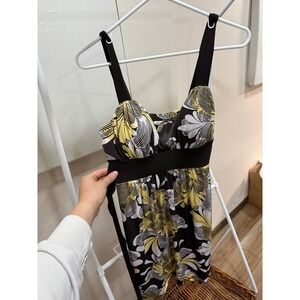 Y2K‎ Chic City Yellow White Party Dress Size Medium
